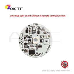 32mm Color RGB Light Board Round LED Light Source Low Voltage DC 5V Compatible Charging/Touch Switch Remote Control/3.7V Battery