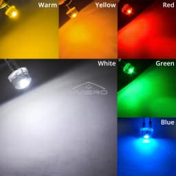 50Pcs 8mm Super Bright Diode Led Lamp Bead LED Power Bulb White Red Yellow Blue Green Emitting Light Decoration Atmosphere Neon