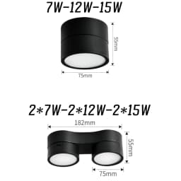 LED Circular Downlight SMD COB Spotlight Ceiling Light 7W 12W 15W 14W 24W 30W Dimmable Anti-glare 1-2 Head 85-265V Home Business