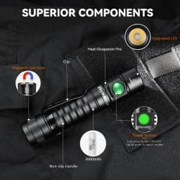 Wurkkos FC11C Led Flashlight Rechargeable High Lumen 1200 Portable Buck Circuit Torch 90 High CRI (5000K) Magnetic Lighting