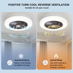 Smart Ceiling Fan Fans With Lights Remote Control Bedroom Decor Ventilator Lamp 52cm Air Invisible Blades Silent