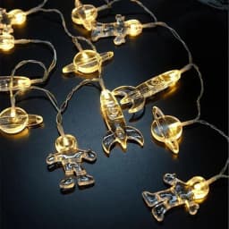 10leds Astronaut Rocket Planet Fairy Light Garland Battery Powered LED Galaxy String Light for Children Christmas Party Decor