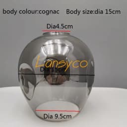 DNA Magic Bean chandelier Lights Glass Cover D15cm D18cm Concave Glass Shade Replacement 4.5cm opening fitter lamp shade E27
