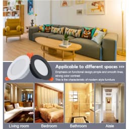 AC220V LED Downlight Thick Aluminum 5W 7W 9W 12W 15W 18W 24W 110V Recessed Spot Lighting Bedroom Kitchen Indoor Down Light Lamp