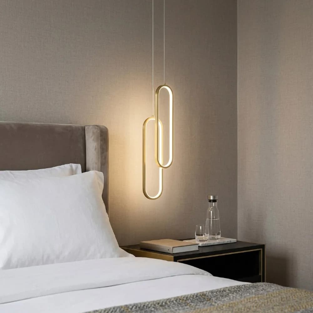 Modern Minimalist LED Pendant Light Chandelier For Bedroom Restaurant Living Room Gold Black Hanging Lamps Decoration Led Lustre