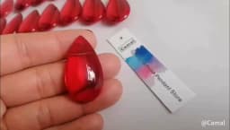 Camal 20pcs 37mm Red Crystal Smooth Teardrop Beads Prism Pendant Lamp Chandelier Hanging Ornament Wedding Jewelry Craft Decor
