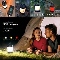 SOFIRN LT1S Camping Lantern USB-C Rechargeable 21700 Adjustable LED Color Temperature Reverse Charge Power Indicator