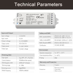 LED Smart Dimmer 2 CH 12V 24V 36V CCT LED Strip Dimming Controller Kit 2.4G RF Remote Control 4 Zone Touch Switch For TUYA Wifi