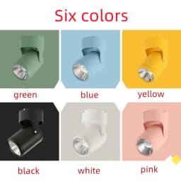 Dimmable Macaroon 180°Rotation Surface Mounted LED Downlight 10W15W20W24W COB Ceiling Lamp AC85~265V Spotlight Indoor Lighting