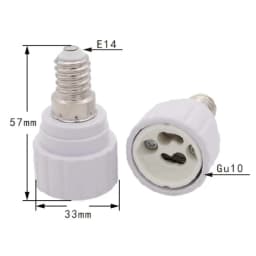 1pcs White E14 to GU10 Ceramic Base Led Light Lamp Holder Converter Screw Bulb Socket Adapter LED Saving Light Halogen Lamp Base