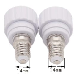 1pcs White E14 to GU10 Ceramic Base Led Light Lamp Holder Converter Screw Bulb Socket Adapter LED Saving Light Halogen Lamp Base
