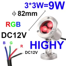 Fountain Light 4-wire External Control RGB LED Underwater Light RGB LED Spotlight IP68 Multi Color Changing Swimming Pool Lamp
