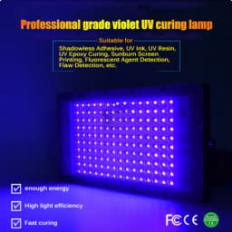 220V 50W 100W 200W 300W 395NM 405nm 365nm LED Ultraviolet UV Lamp Printing Spraying Painting Resin ink UV Glue Curing Lamp