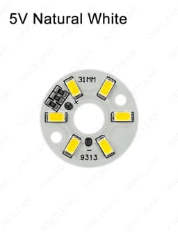 10PCS LED 3W 5V Color Lamp Bead Light Board Bulb SMD5730 Round Transformation Light Source Dia 31MM White Red Blue Yellow Purple