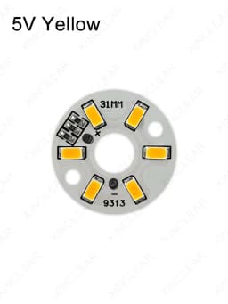 10PCS LED 3W 5V Color Lamp Bead Light Board Bulb SMD5730 Round Transformation Light Source Dia 31MM White Red Blue Yellow Purple