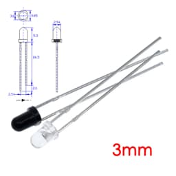 10/50/100 Pairs 5mm 3mm 940nm LEDs Infrared Emitter And IR Receiver Diode Diodes 301A