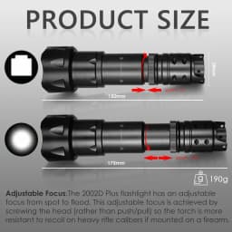 UniqueFire 2002D LED IR 940nm 850nm 810nm Hunting Flashlight Fresnel Lens Zoom Night Vision Dimmer Swtich Torch Max.1000 Meters