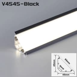 45° Oblique Beam LED Aluminum Profile V-type Top Corner Ceiling Flush Mounted Drywall PC Diffuser Channel Linear Bar Strip Light