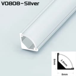 45° Oblique Beam LED Aluminum Profile V-type Top Corner Ceiling Flush Mounted Drywall PC Diffuser Channel Linear Bar Strip Light