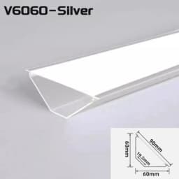 45° Oblique Beam LED Aluminum Profile V-type Top Corner Ceiling Flush Mounted Drywall PC Diffuser Channel Linear Bar Strip Light