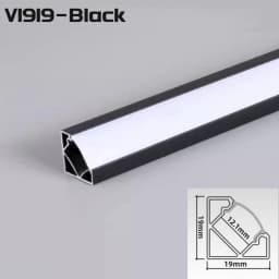 45° Oblique Beam LED Aluminum Profile V-type Top Corner Ceiling Flush Mounted Drywall PC Diffuser Channel Linear Bar Strip Light