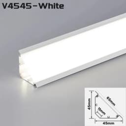 45° Oblique Beam LED Aluminum Profile V-type Top Corner Ceiling Flush Mounted Drywall PC Diffuser Channel Linear Bar Strip Light