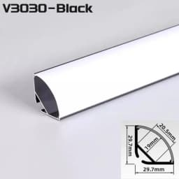 45° Oblique Beam LED Aluminum Profile V-type Top Corner Ceiling Flush Mounted Drywall PC Diffuser Channel Linear Bar Strip Light