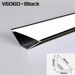 45° Oblique Beam LED Aluminum Profile V-type Top Corner Ceiling Flush Mounted Drywall PC Diffuser Channel Linear Bar Strip Light