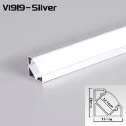45° Oblique Beam LED Aluminum Profile V-type Top Corner Ceiling Flush Mounted Drywall PC Diffuser Channel Linear Bar Strip Light