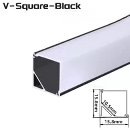 45° Oblique Beam LED Aluminum Profile V-type Top Corner Ceiling Flush Mounted Drywall PC Diffuser Channel Linear Bar Strip Light