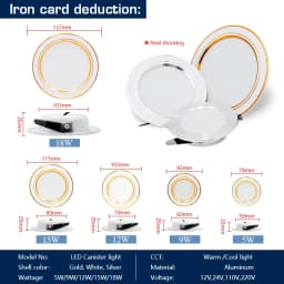 10pcs/lot LED Downlight 12V 24V 110V 220V Spot Light 5W 9W 12W 15W 18W Recessed In Led Ceiling Downlight Cold Warm White Lamp