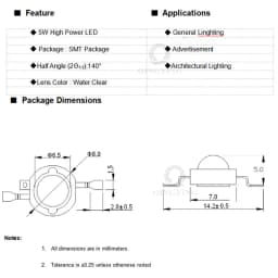 10-50pcs High Power 5W Blue Light Dual Core Simulated Lumen Lamp Bead LED Green Light Blue 450nm 470nm 480nm 490nm 520nm 535nm