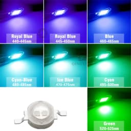 10-50pcs High Power 5W Blue Light Dual Core Simulated Lumen Lamp Bead LED Green Light Blue 450nm 470nm 480nm 490nm 520nm 535nm