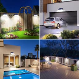 2Pack IP67 Waterproof Solar Outdoor Garden Lights Super Bright 148/197 LEDs Motion Sensor Wall Light Solar Powered Security Lamp