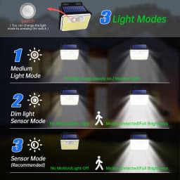 2Pack IP67 Waterproof Solar Outdoor Garden Lights Super Bright 148/197 LEDs Motion Sensor Wall Light Solar Powered Security Lamp