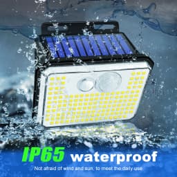 2Pack IP67 Waterproof Solar Outdoor Garden Lights Super Bright 148/197 LEDs Motion Sensor Wall Light Solar Powered Security Lamp