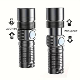 10W Zoom High Bright Palm Small Mini Flashlight Type-C Rechargeable Portable Pocket Hiking Camping Fishing Night Lighting Torch
