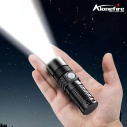 10W Zoom High Bright Palm Small Mini Flashlight Type-C Rechargeable Portable Pocket Hiking Camping Fishing Night Lighting Torch