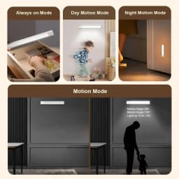 Night Light Motion Sensor LED USB Rechargeable 1000mAh Battery Cabinet Lamp 3 Colors Dimming For Bedroom Kitchen Light