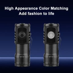 Ultra Bright Mini Torch 3LED Tactical Flashlight USB Rechargeable Outdoor Waterproof Hiking Camping Cap Clip Flashlight