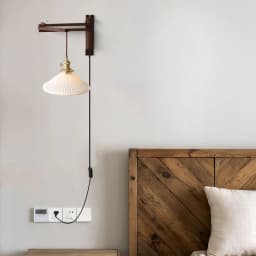 Retro Folding Walnut Color Wall Lamp Japanese Study Living Room Bedroom Bedside Lamp Tea Room Homestay Nostalgic Coffee Shop Lam