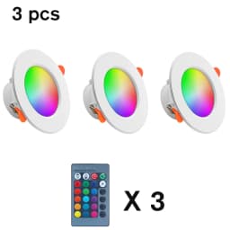 Marpou 1/2/3/4PCS RGB LED Downlight 16colors Dimmable Spotlight 10W/15W IR Remote Led Down Light For Room Decor AC220V LED Panel