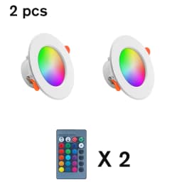 Marpou 1/2/3/4PCS RGB LED Downlight 16colors Dimmable Spotlight 10W/15W IR Remote Led Down Light For Room Decor AC220V LED Panel