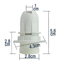 Black White E14 E27 Screw Lamp Holder Table Floor LED Light Head Socket Desktop Light Candle Bulb Base 4A 250V