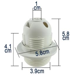 Black White E14 E27 Screw Lamp Holder Table Floor LED Light Head Socket Desktop Light Candle Bulb Base 4A 250V