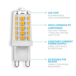 10pcs AC220V 110V G9 Lamp Dimmable 5W PC Ceramic No Flicker 2835SMD 32Leds Super Bright Lampada LED Bulb For Home Lighting