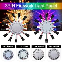 WS2812 WS2811 SK6812 11/12/13 Channels Firework Light Module Individually Addressable 3PIN Round Panel For Home Party Decor