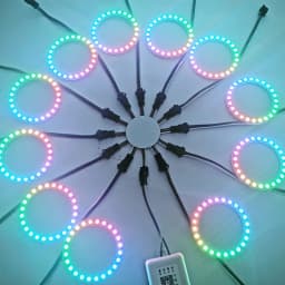WS2812 WS2811 SK6812 11/12/13 Channels Firework Light Module Individually Addressable 3PIN Round Panel For Home Party Decor