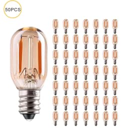T22G Dimmable LED Lamps 1W Vintage Tube Night Light Bulbs Amber Glass E12 E14 Candelabra LED String Lights 220V 2200K Chandelier