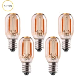 T22G Dimmable LED Lamps 1W Vintage Tube Night Light Bulbs Amber Glass E12 E14 Candelabra LED String Lights 220V 2200K Chandelier